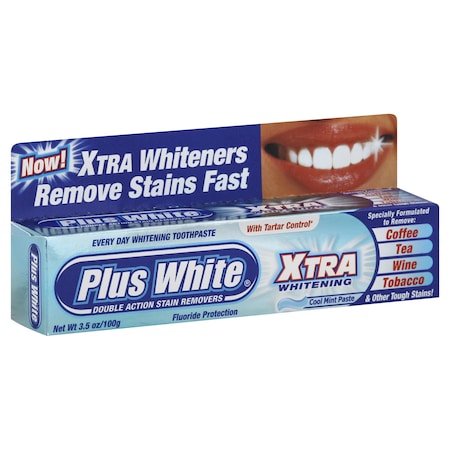 Plus White Xtra Whitening Cool Mint Gel Toothpaste 3.5z 103853